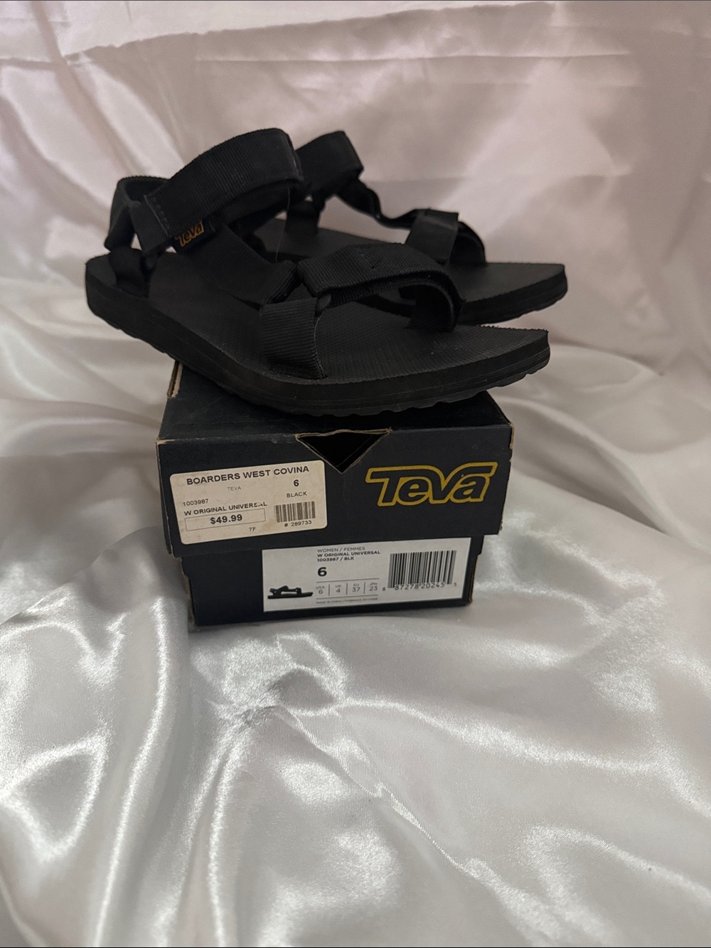 Teva Black Outdoor Strap Sandals